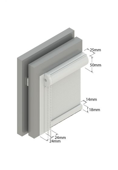 Tenda a Vetro Filtrante con Cassonetto, Installazione nel fermavetro - 18471