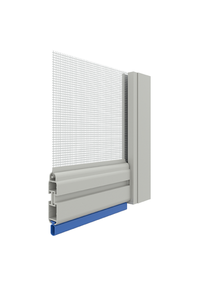 Zanzariera Antivento a rullo Verticale, Anticimice "Sigilla" con cerniera ZIP, ingombro da 55 mm - 16845