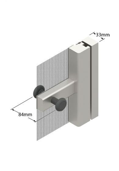 Zanzariera a Porta battente a 1 Anta, ingombro da 33 mm - 836