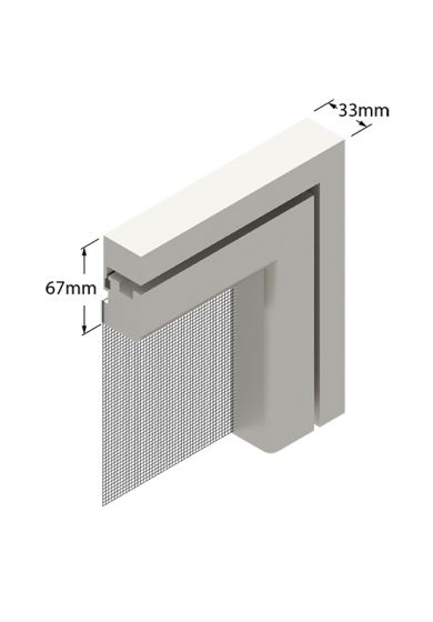 Zanzariera a Porta battente a 1 Anta, ingombro da 33 mm - 836