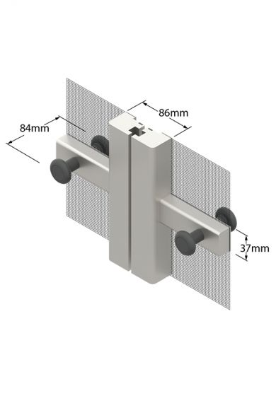 Zanzariera a Porta battente a 2 Ante, ingombro da 33 mm - 837