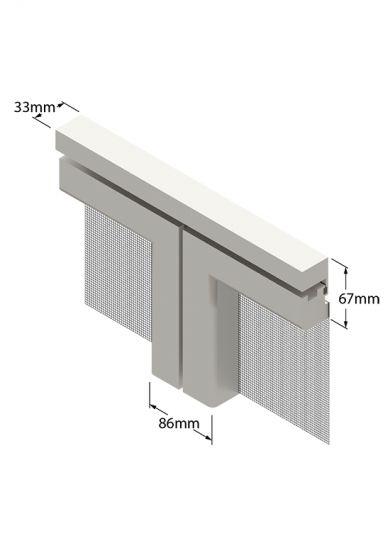 Zanzariera a Porta battente a 2 Ante, ingombro da 33 mm - 837