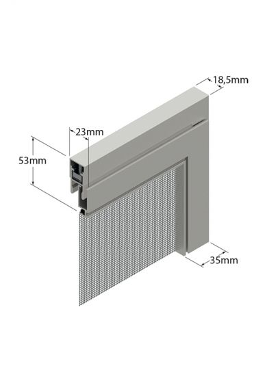 Zanzariera a 3 Pannelli Scorrevoli, ingombro da 33 mm - 834