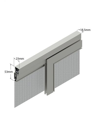 Zanzariera a 3 Pannelli Scorrevoli, ingombro da 33 mm - 834