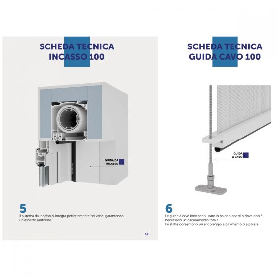 Tenda a Rullo per Esterno, Ingombro 100 mm, per una Larghezza fino a 300 cm - 16720