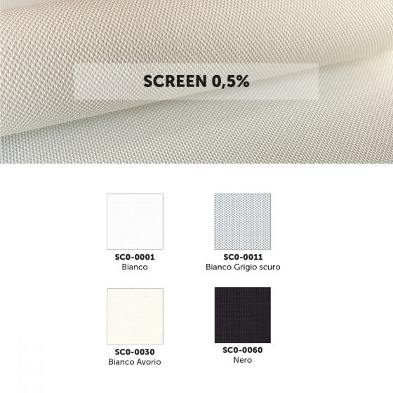 Tende a Rullo, tessuto Filtrante Microforato "Screen 0,5%" - 17910
