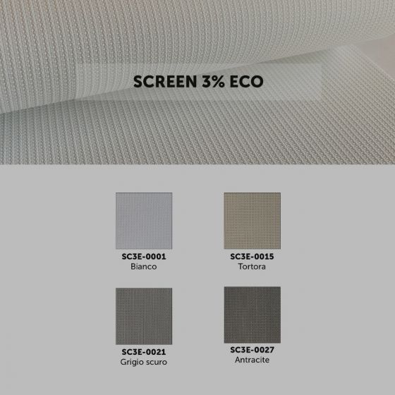 Tende a Rullo, tessuto Filtrante Microforato "Screen 3% Eco Friendly" - 18338