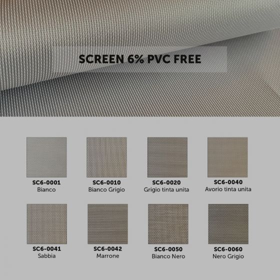 Tende a Rullo, tessuto Filtrante Microforato "Screen 6% Pvc Free" - 183432