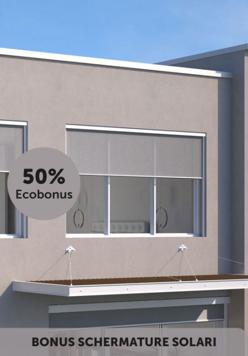 Tenda a Rullo per Esterno, Ingombro 80 mm, per una Larghezza fino a 160 cm - 1164