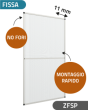 Zanzariera Fissa cm con traverso per dimensioni oltre 120 cm, ingombro da 11 mm - 16793