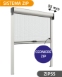 Zanzariera Antivento a rullo Verticale, Anticimice "Sigilla" con cerniera ZIP, ingombro da 55 mm - 16845