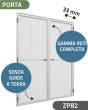 Zanzariera a Porta battente a 2 Ante, ingombro da 33 mm - 837