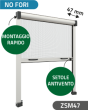 Zanzariera "No Fori" con setole Antivento, a rullo Verticale, a Molla, ingombro da 47 mm - 17991