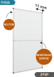 Zanzariera Fissa cm con traverso per dimensioni oltre 120 cm, ingombro da 11 mm - 16793