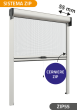 Zanzariera Antivento a rullo Verticale, Anticimice "Sigilla" con cerniera ZIP, ingombro da 55 mm - 16845
