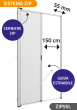 Zanzariera Antivento a rullo Laterale Anticimice 'Sigilla' con cerniera ZIP, con Guida Inferiore da 17 mm, ingombro da 55 mm