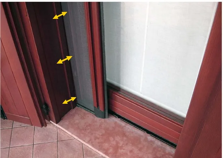 Porta finestra lo stesso spazio misurato sulla spalla del vano