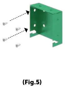 Fig. 5: il supporto si avvita al muro o al soffitto
