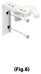 Fig. 6: il supporto con linguetta, per il montaggio frontale