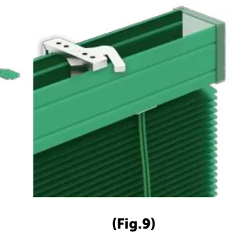 Fig. 9: oppure ruotando la linguetta fino al blocco
